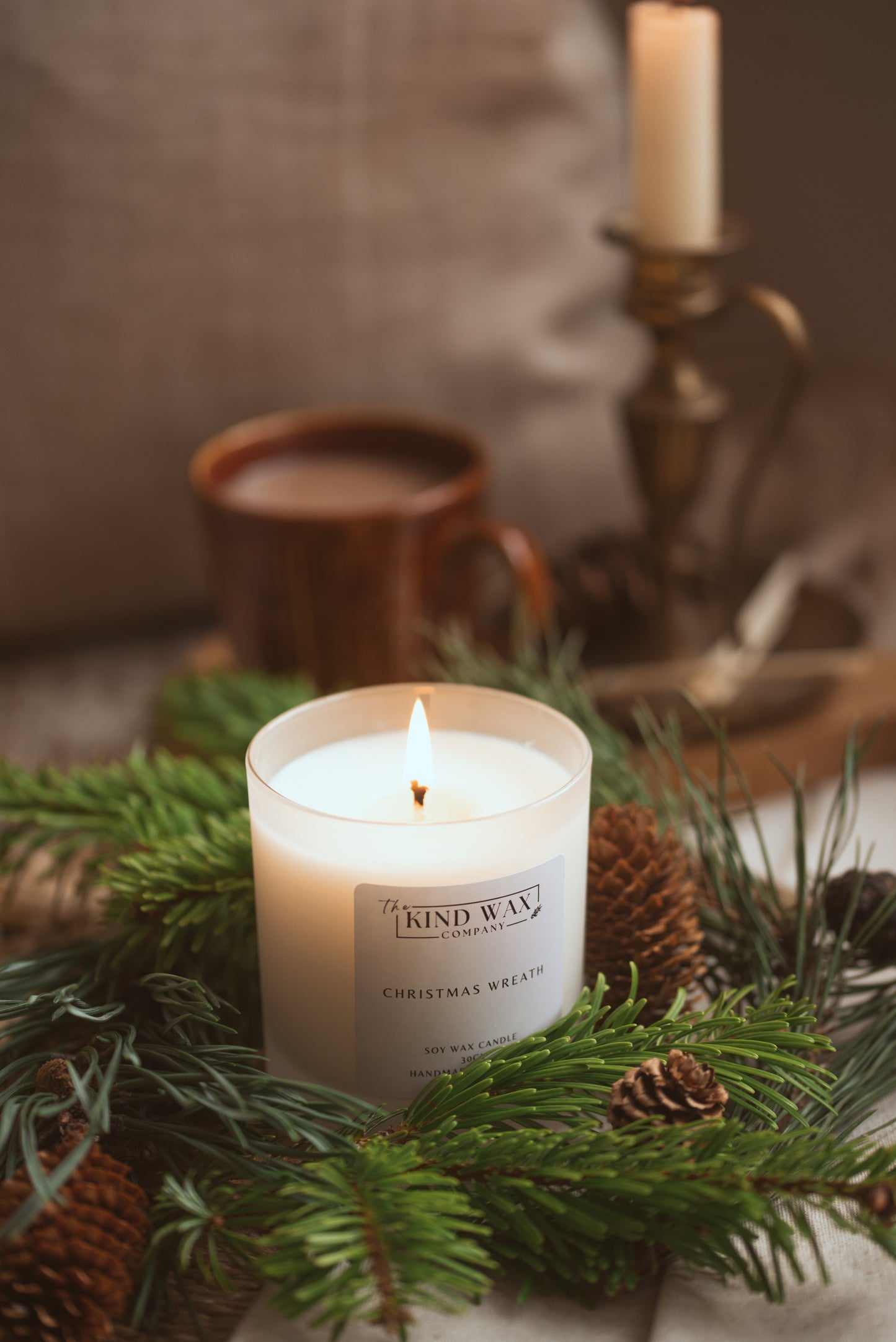 Christmas Wreath Scented Soy Candle