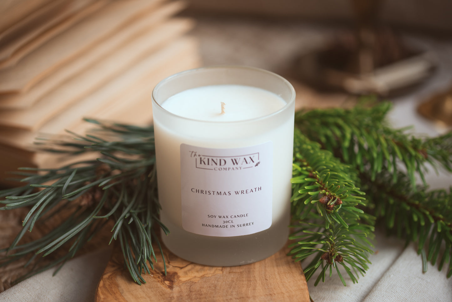 Christmas Wreath Scented Soy Candle