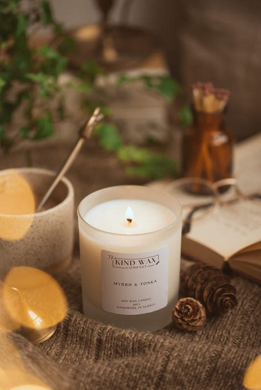 Myrrh & Tonka Scented Soy Candle