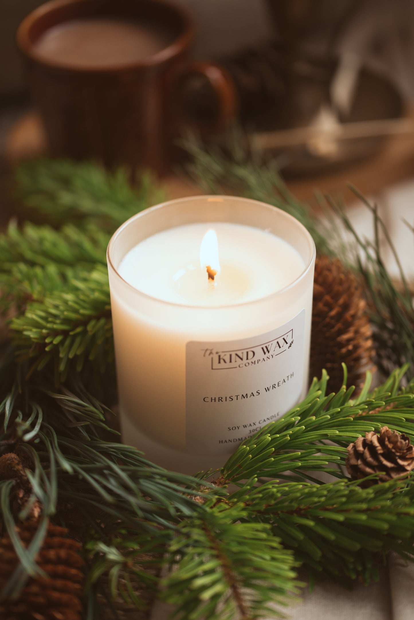 Christmas Wreath Scented Soy Candle