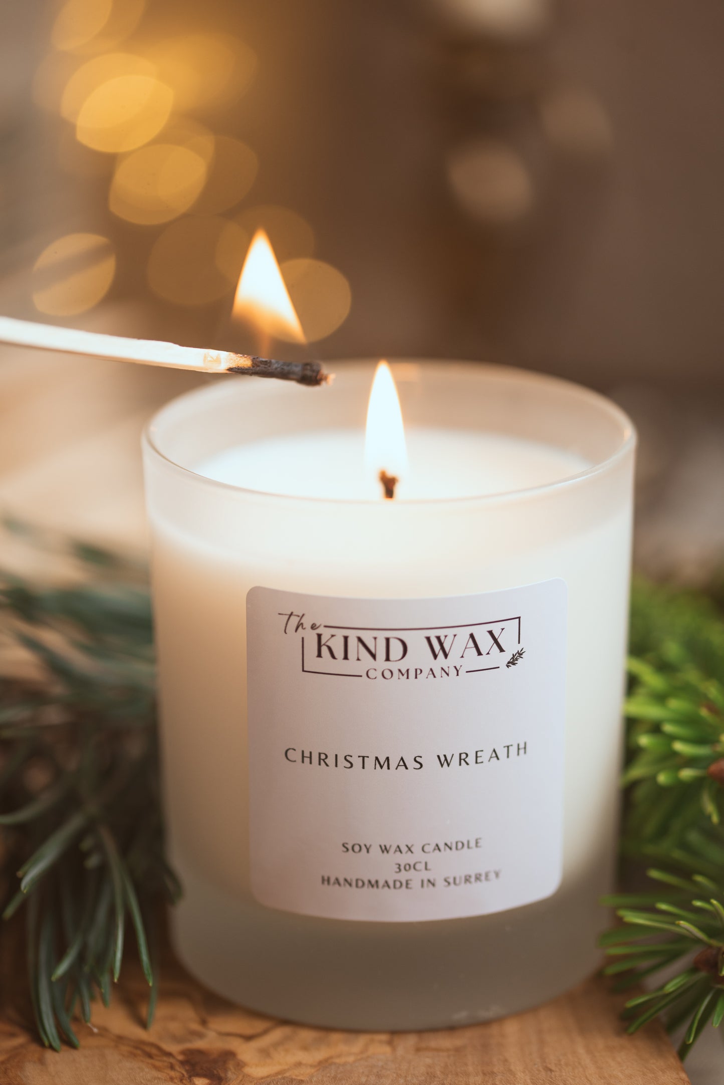 Christmas Wreath Scented Soy Candle