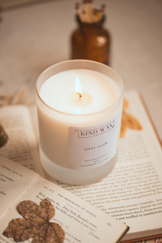 Cosy Glow Scented Soy Candle - TheKindWaxCompany