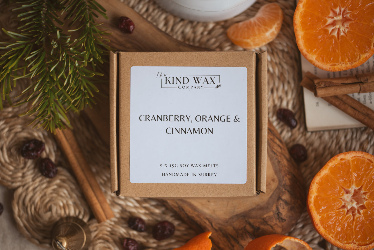 Cranberry, Orange & Cinnamon Scented Soy Wax Melts