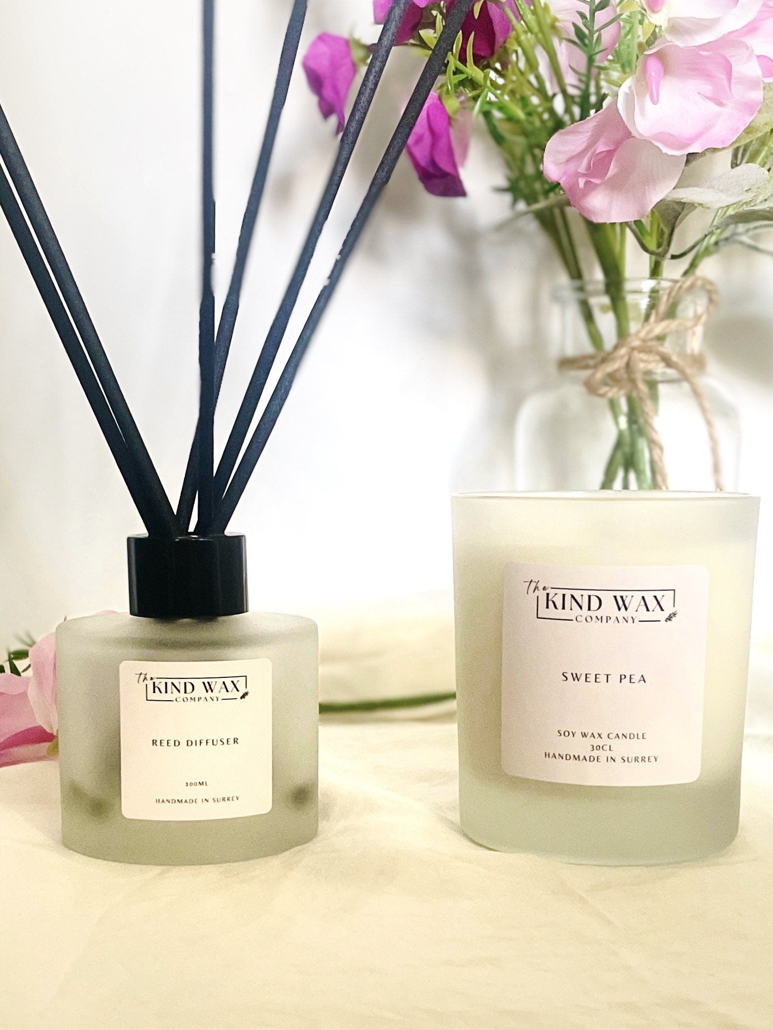 Sweet Pea Soy Candle - TheKindWaxCompany