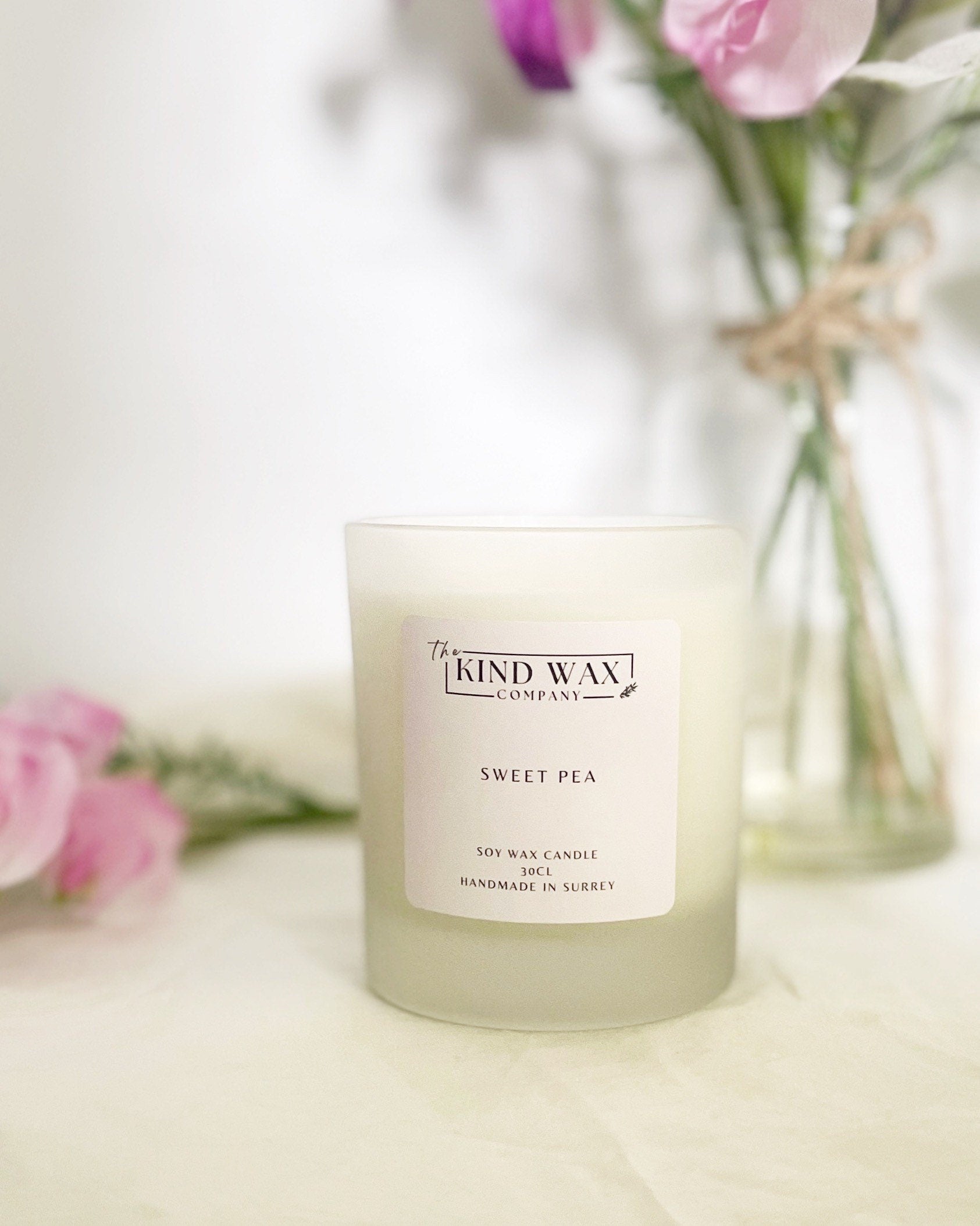 Sweet Pea Soy Candle - TheKindWaxCompany