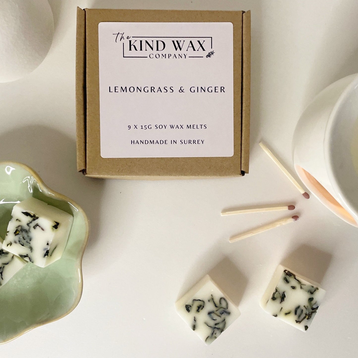 Lemongrass & Ginger Scented Soy Wax Melts - TheKindWaxCompany