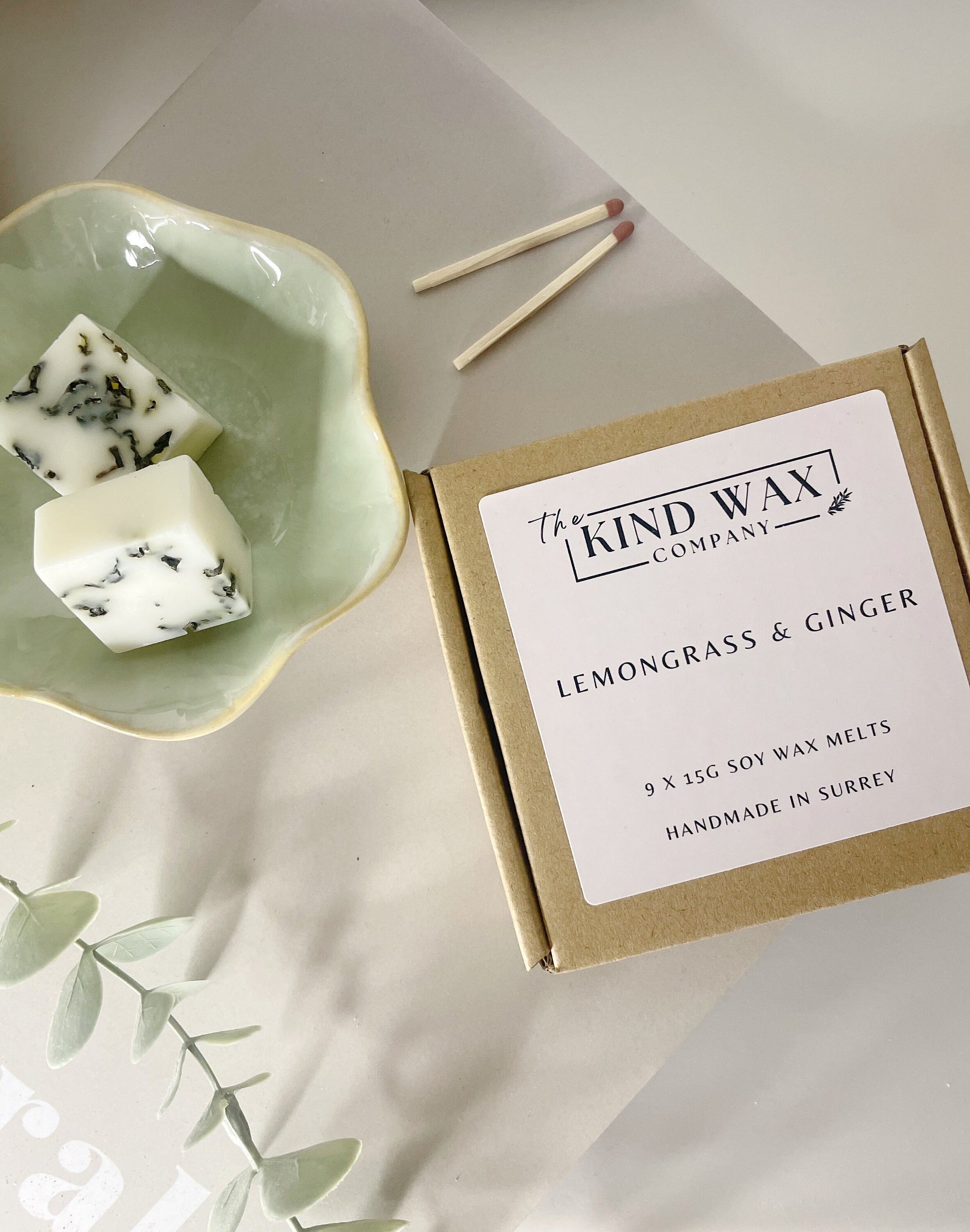 Lemongrass & Ginger Scented Soy Wax Melts - TheKindWaxCompany