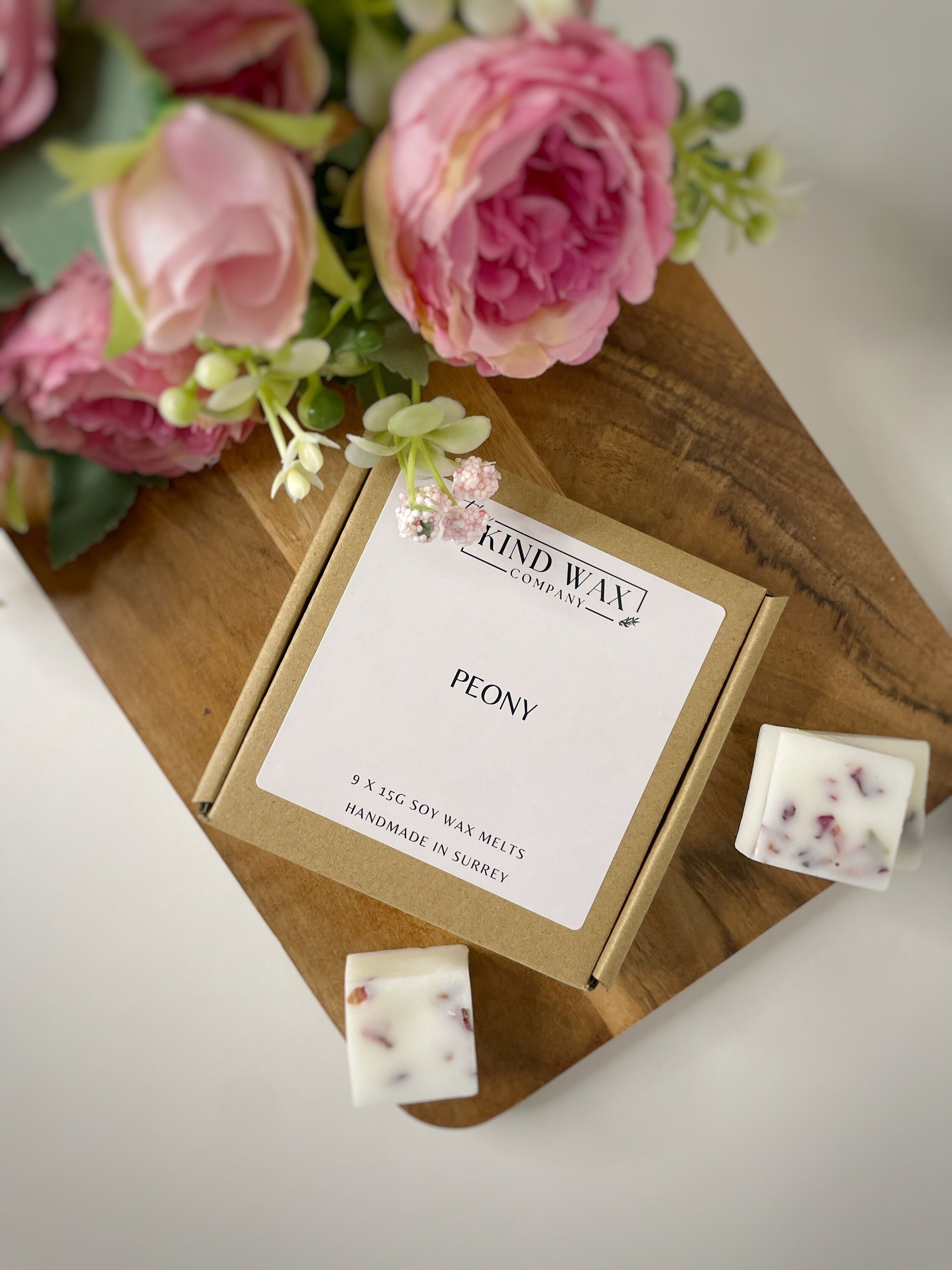 Peony Scented Soy Wax Melts - TheKindWaxCompany