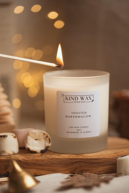 Toasted Marshmallow Scented Soy Candle - TheKindWaxCompany