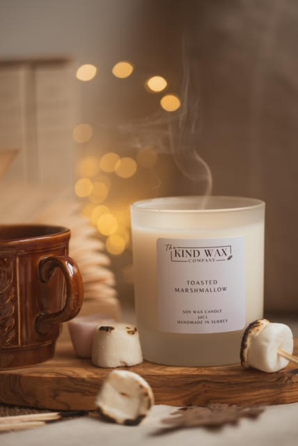 Toasted Marshmallow Scented Soy Candle - TheKindWaxCompany