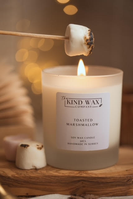 Toasted Marshmallow Scented Soy Candle - TheKindWaxCompany