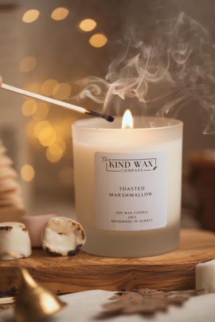 Toasted Marshmallow Scented Soy Candle - TheKindWaxCompany