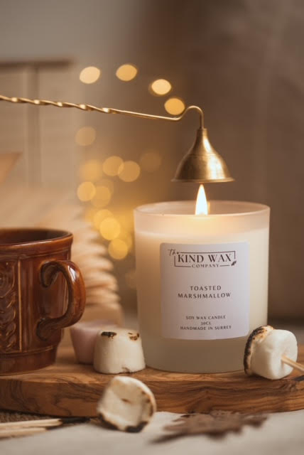 Toasted Marshmallow Scented Soy Candle - TheKindWaxCompany