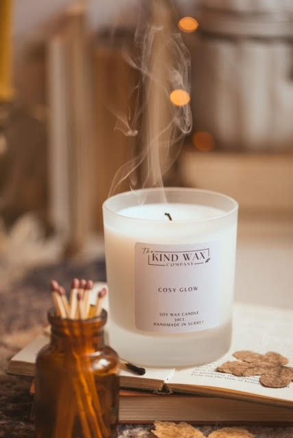 Cosy Glow Scented Soy Candle - TheKindWaxCompany